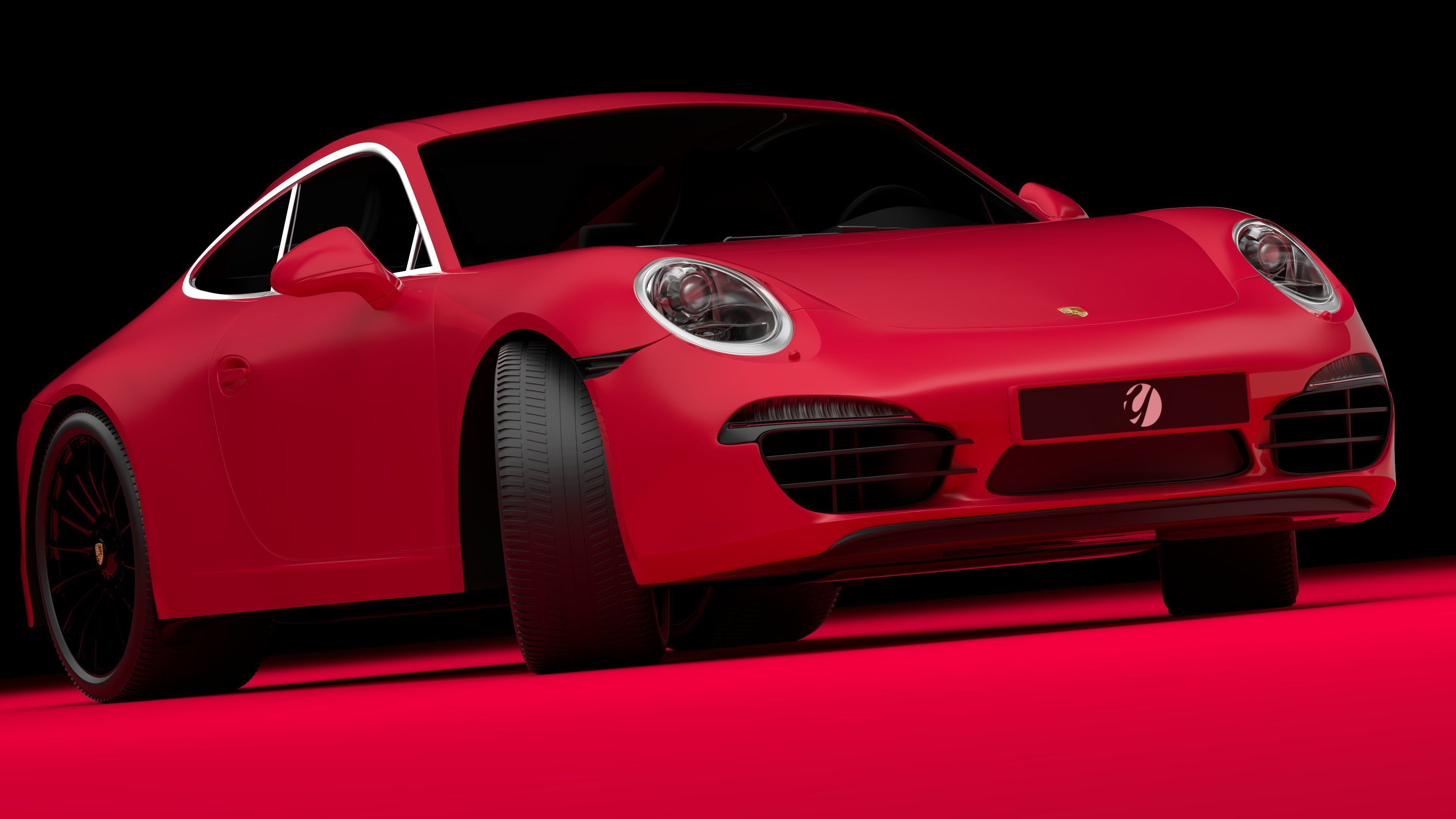 Porsche 911 Red 3D model_6