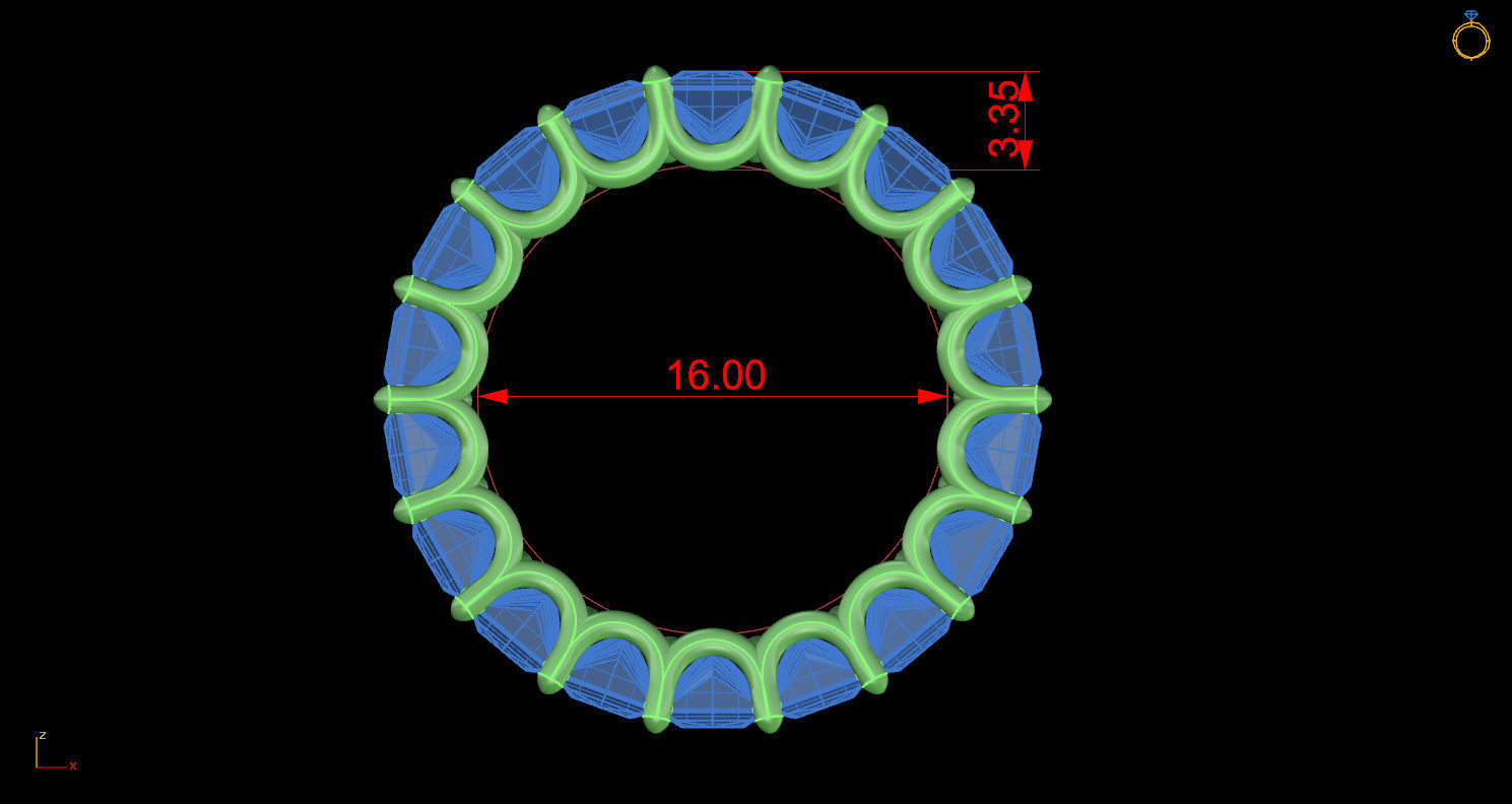 Ring 166 3D print model_10