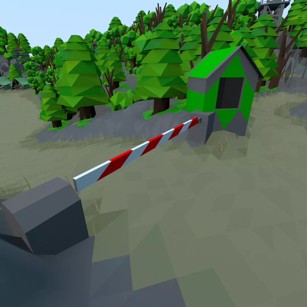 Buildings guard pack Free low-poly 3D model