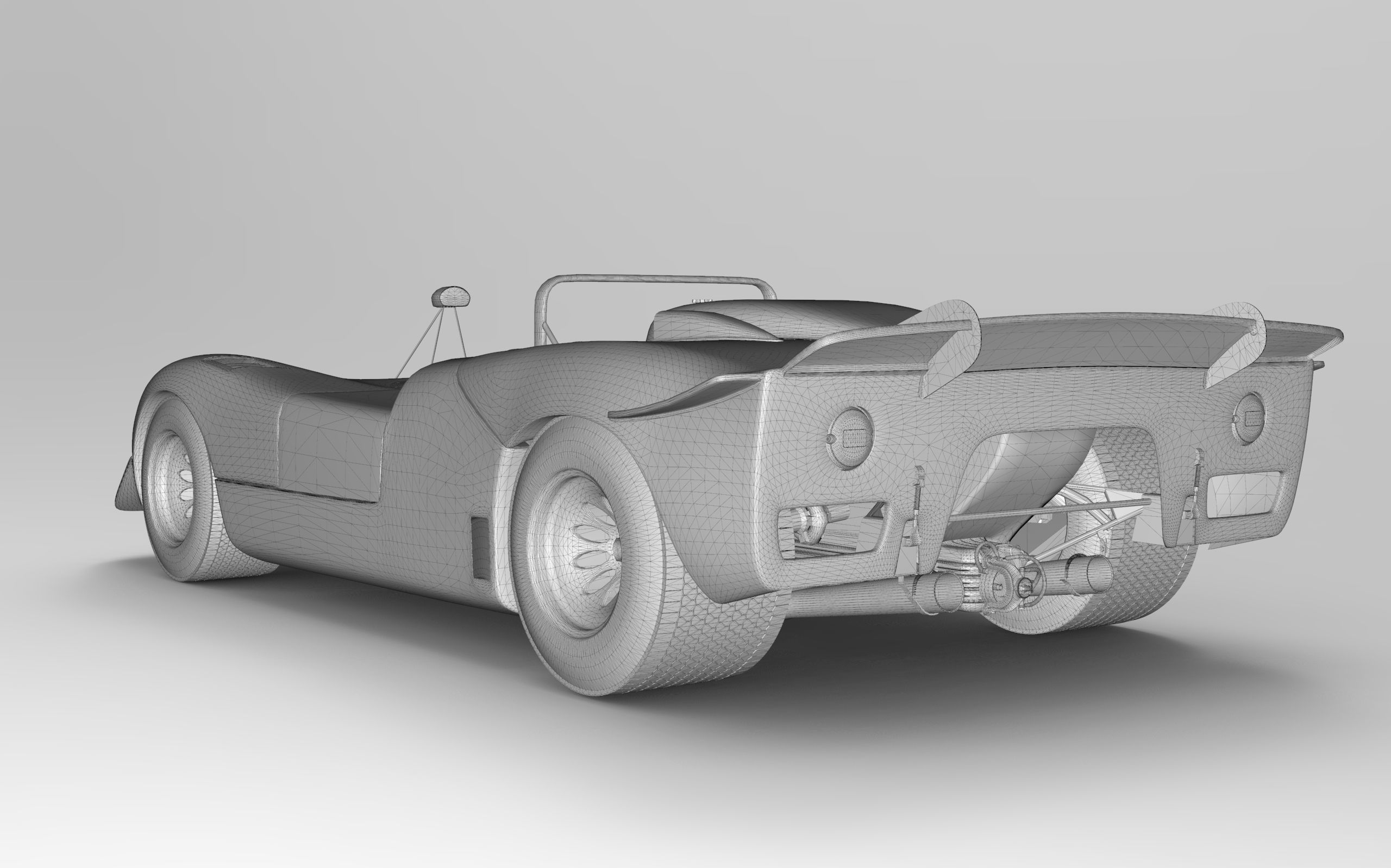 Alfa Romeo T33 Short Tail Race Car Low poly Game-Ready Model Low-poly 3D model_52