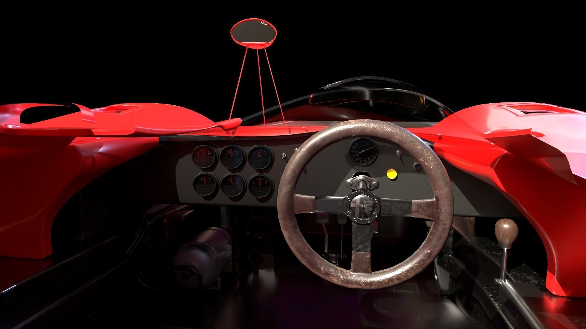 Alfa Romeo T33 Short Tail Race Car Low poly Game-Ready Model Low-poly 3D model_16