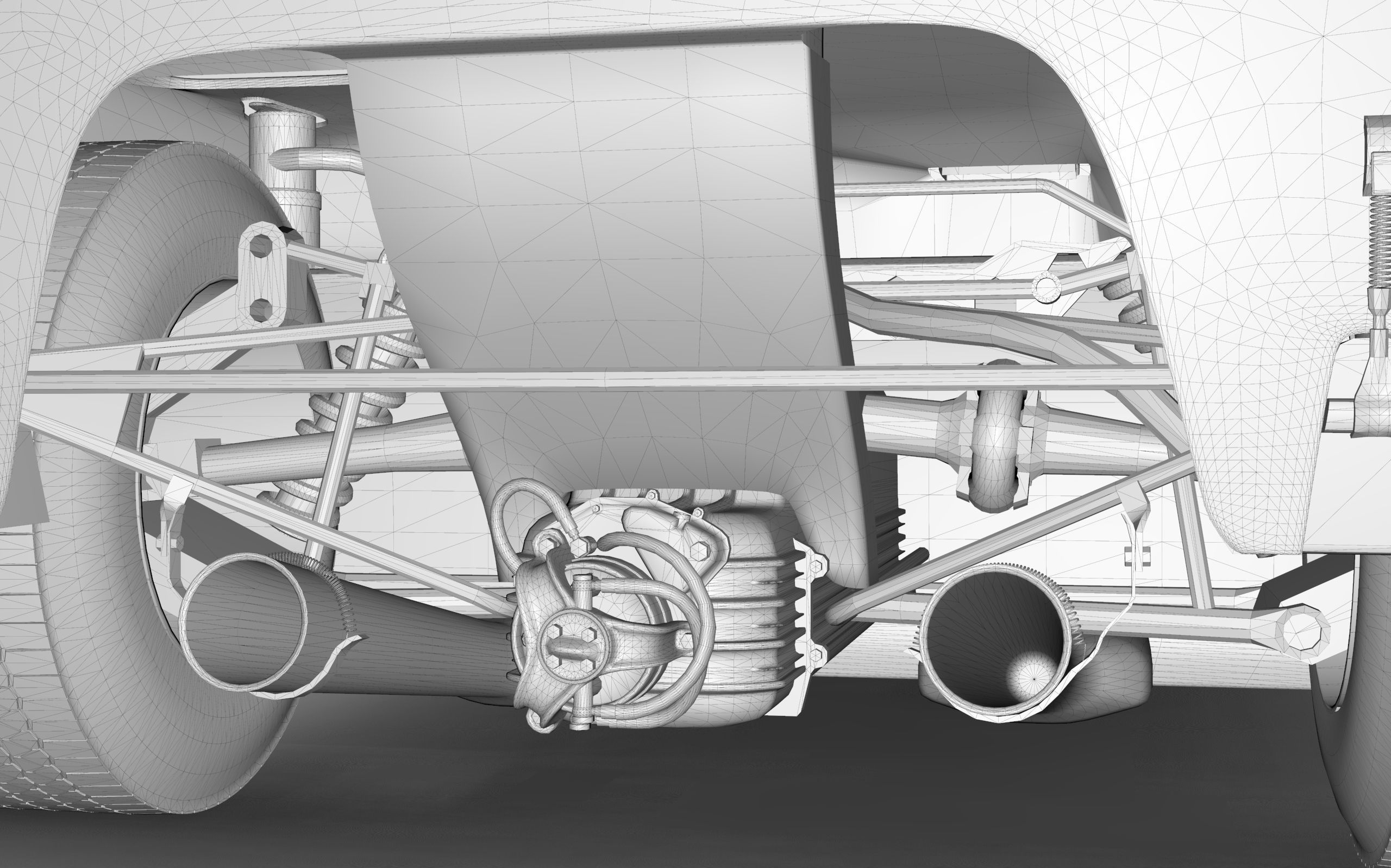 Alfa Romeo T33 Short Tail Race Car Low poly Game-Ready Model Low-poly 3D model_51