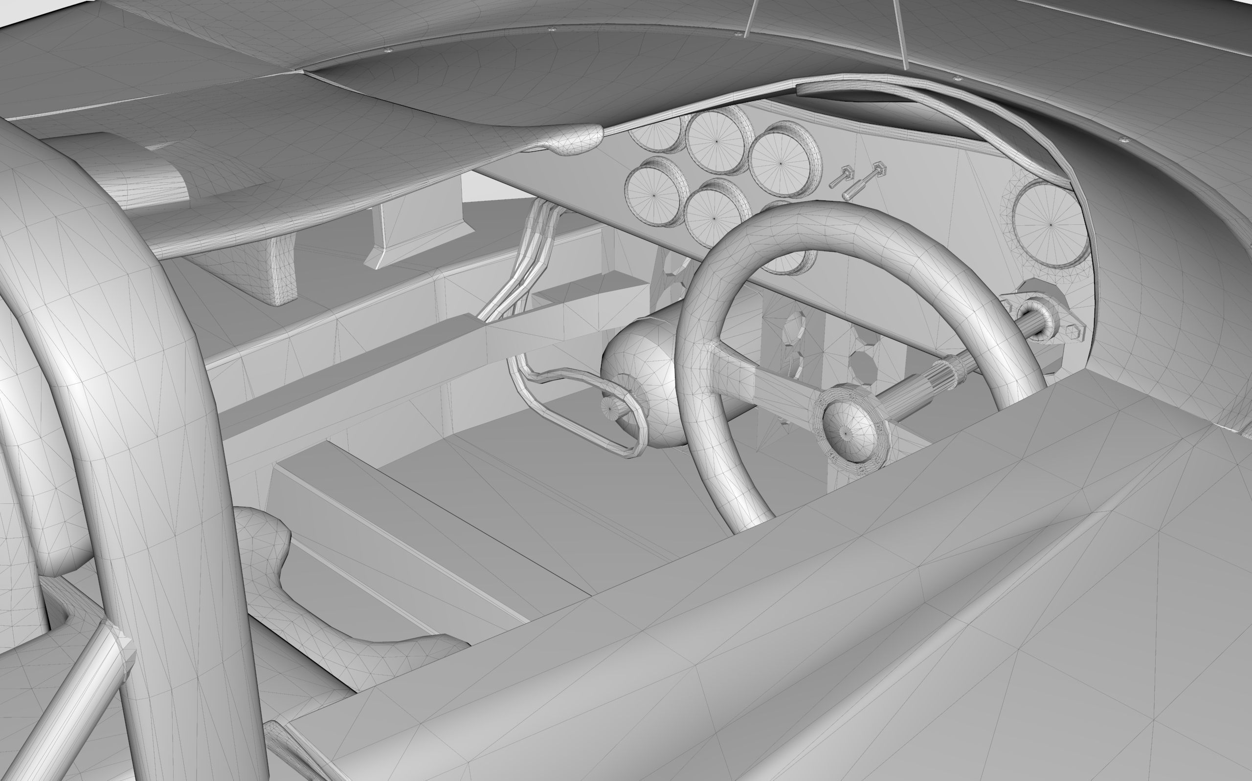 Alfa Romeo T33 Short Tail Race Car Low poly Game-Ready Model Low-poly 3D model_53