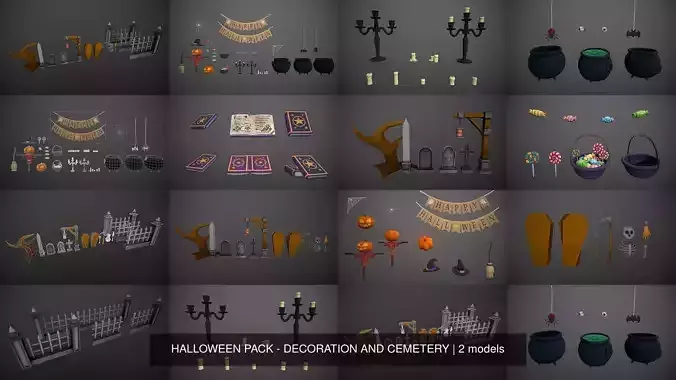 HALLOWEEN PACK - DECORATION AND CEMETERY