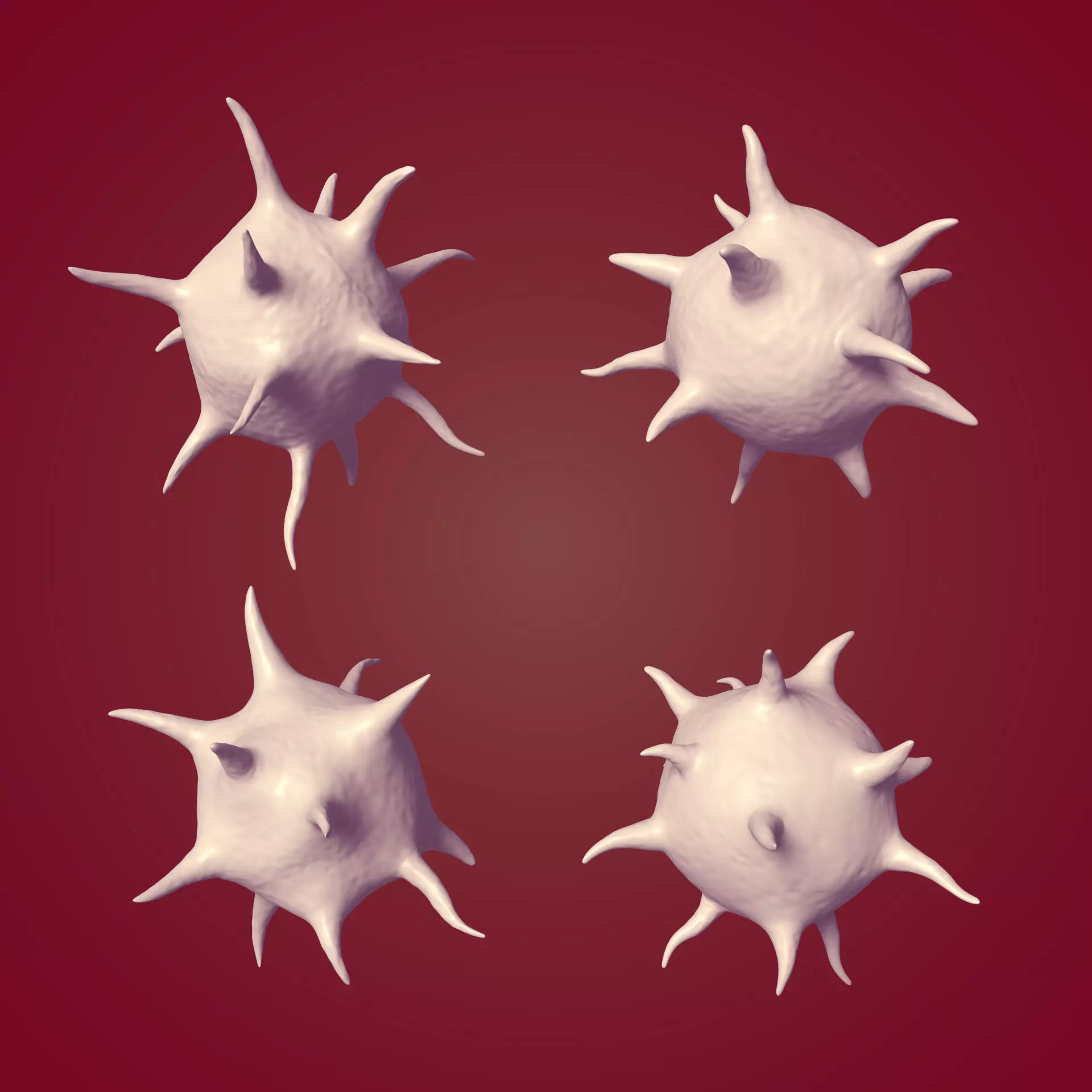 Blood Platelet Pack Low-poly 3D model