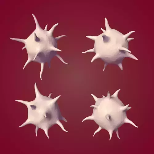 Blood Platelet Pack Low-poly 3D model