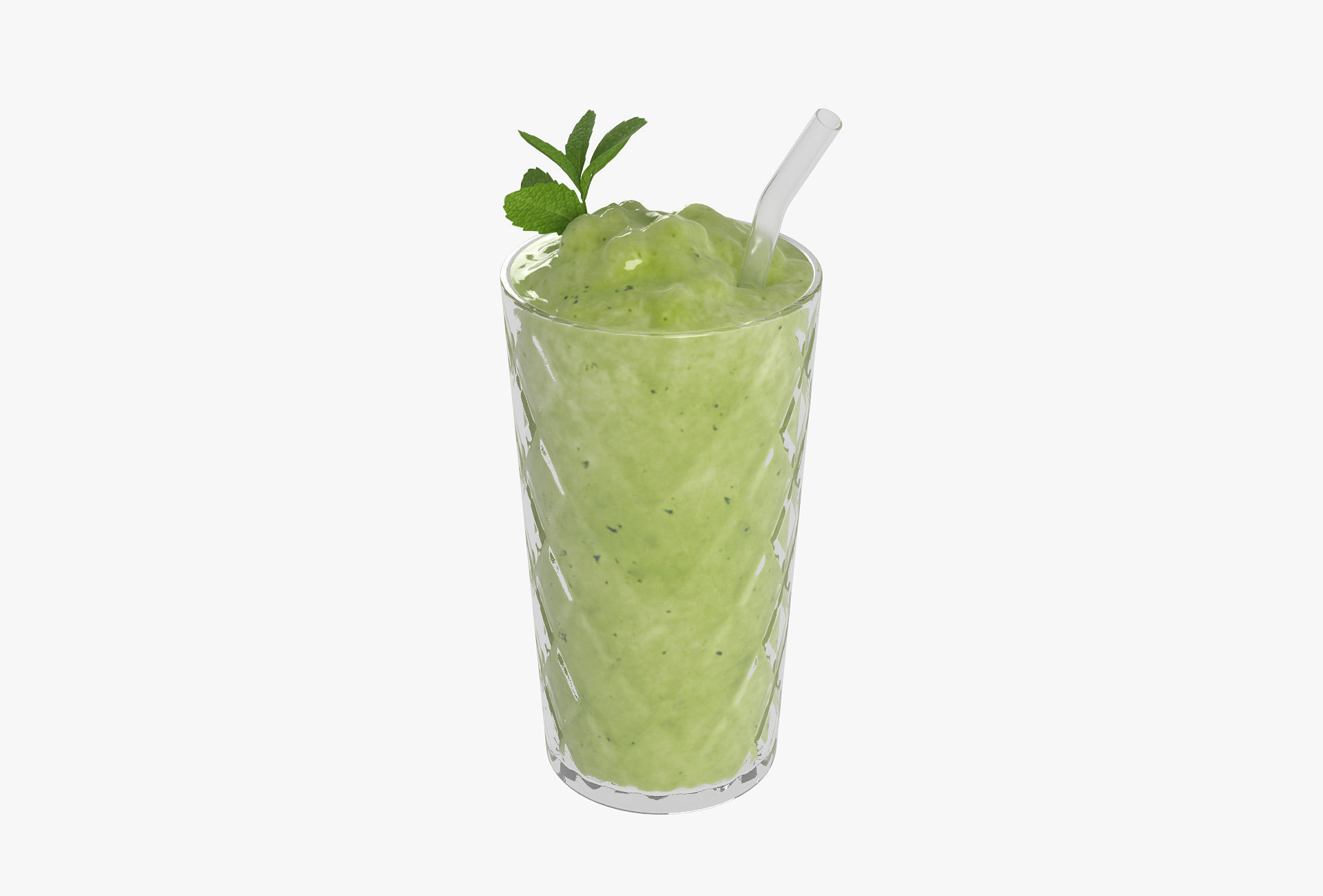 Smoothie cocktail 3D model_1