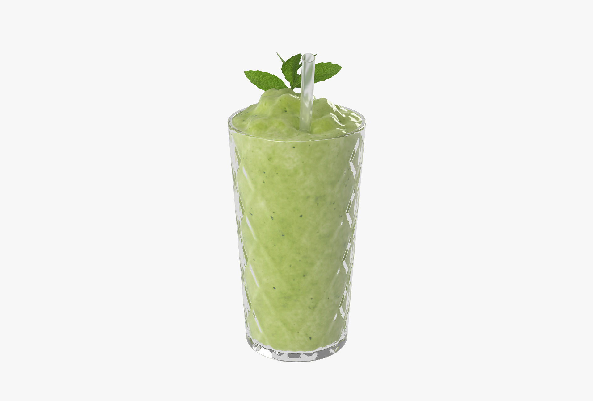 Smoothie cocktail 3D model_2