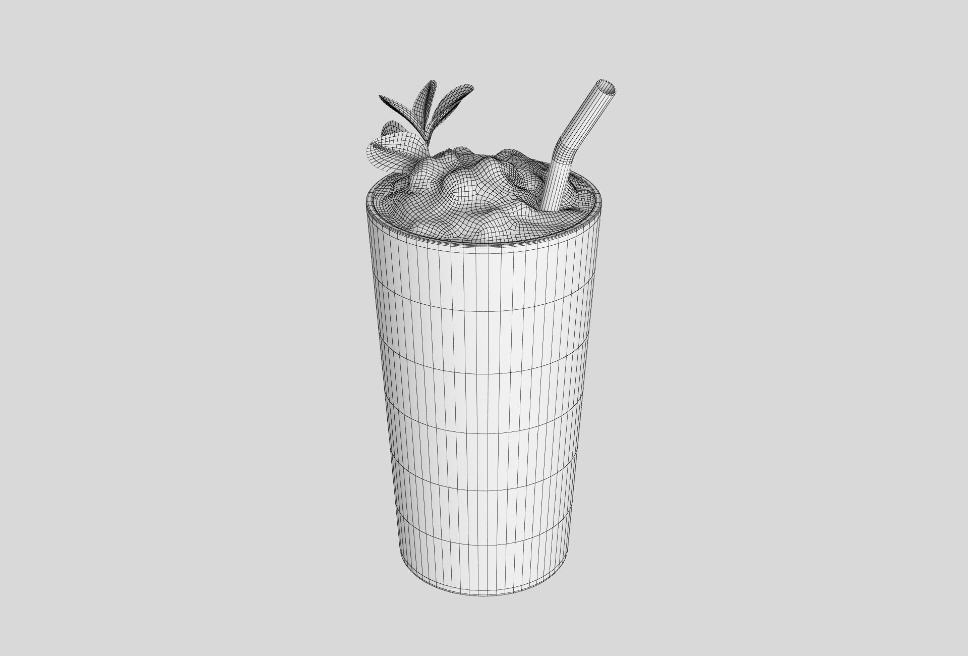 Smoothie cocktail 3D model_6