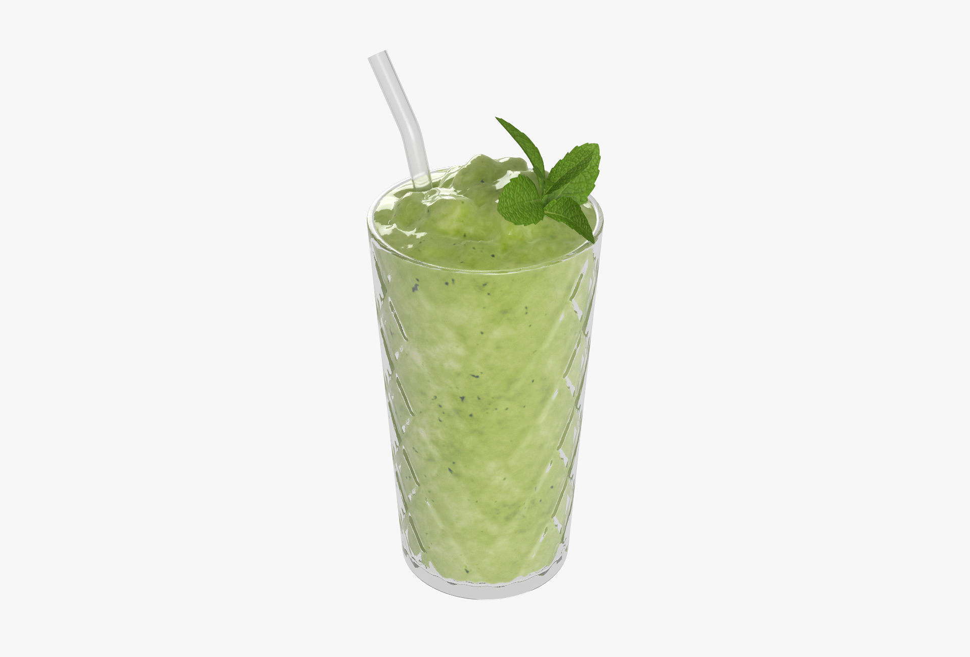 Smoothie cocktail 3D model_4