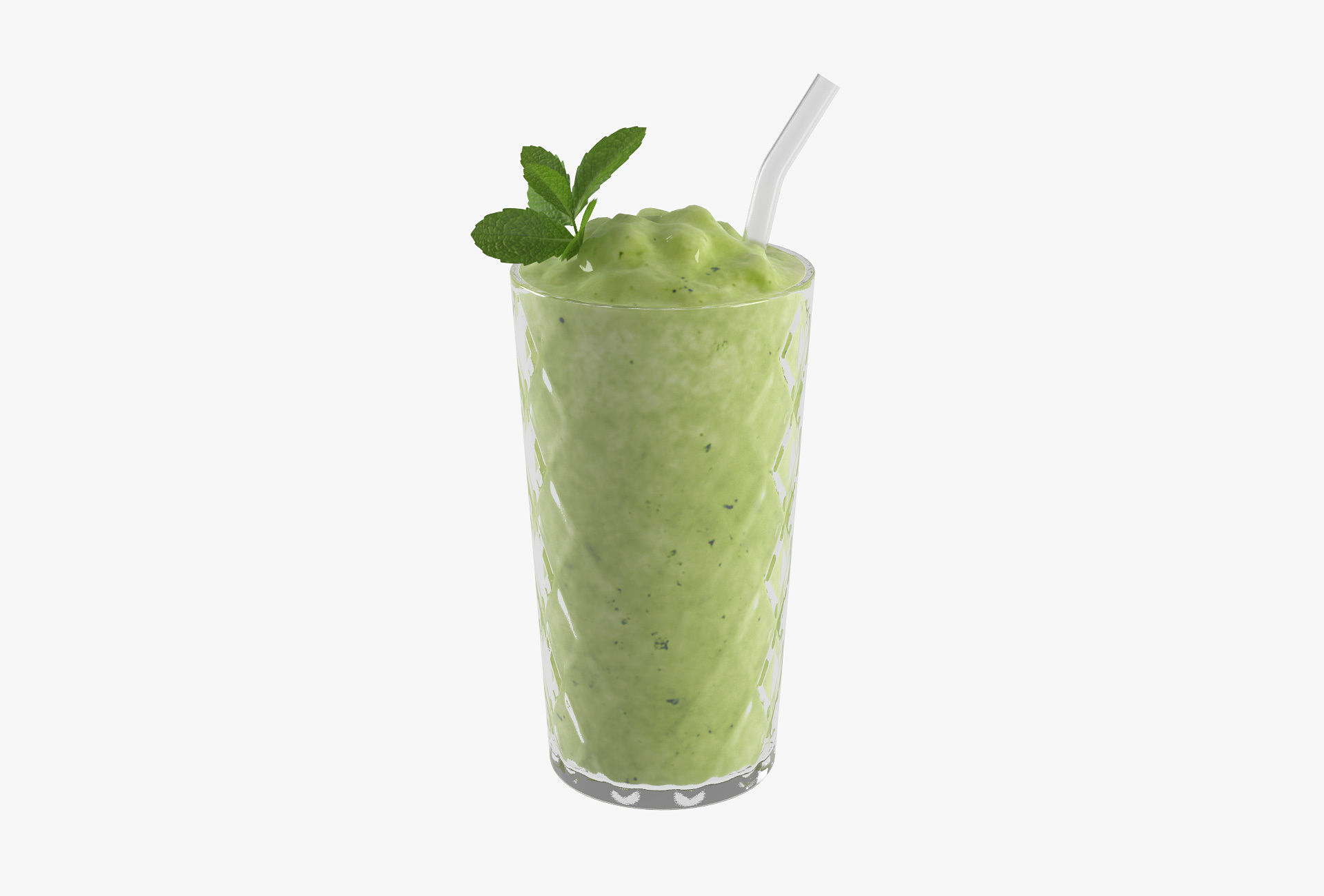 Smoothie cocktail 3D model_0