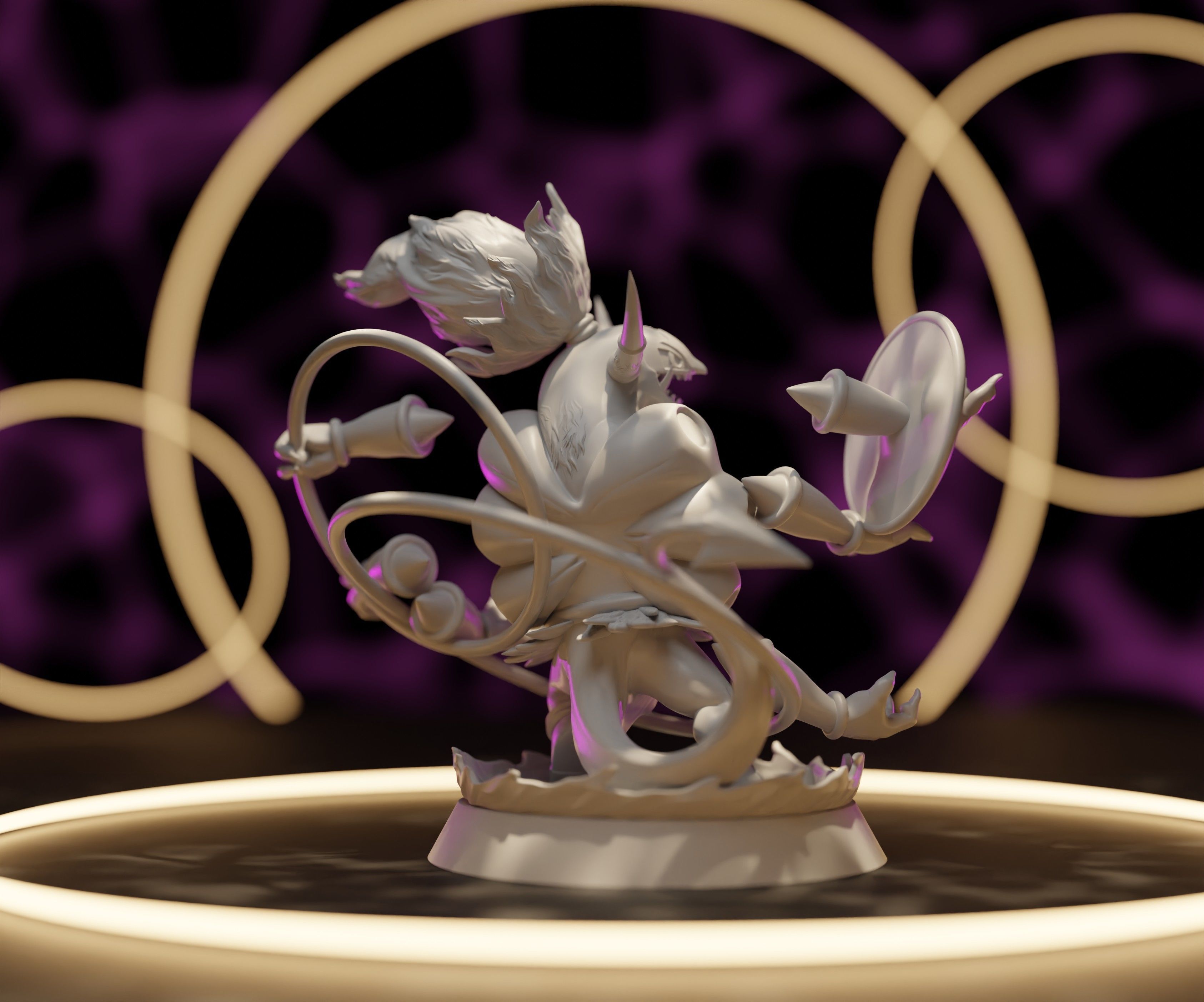HOOPA UNBOUND - 3D PRINTABLE POKEMON with cuts and as a whole 3D print model_10