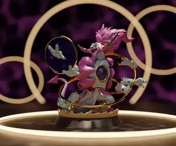 HOOPA UNBOUND - 3D PRINTABLE POKEMON with cuts and as a whole 3D print model