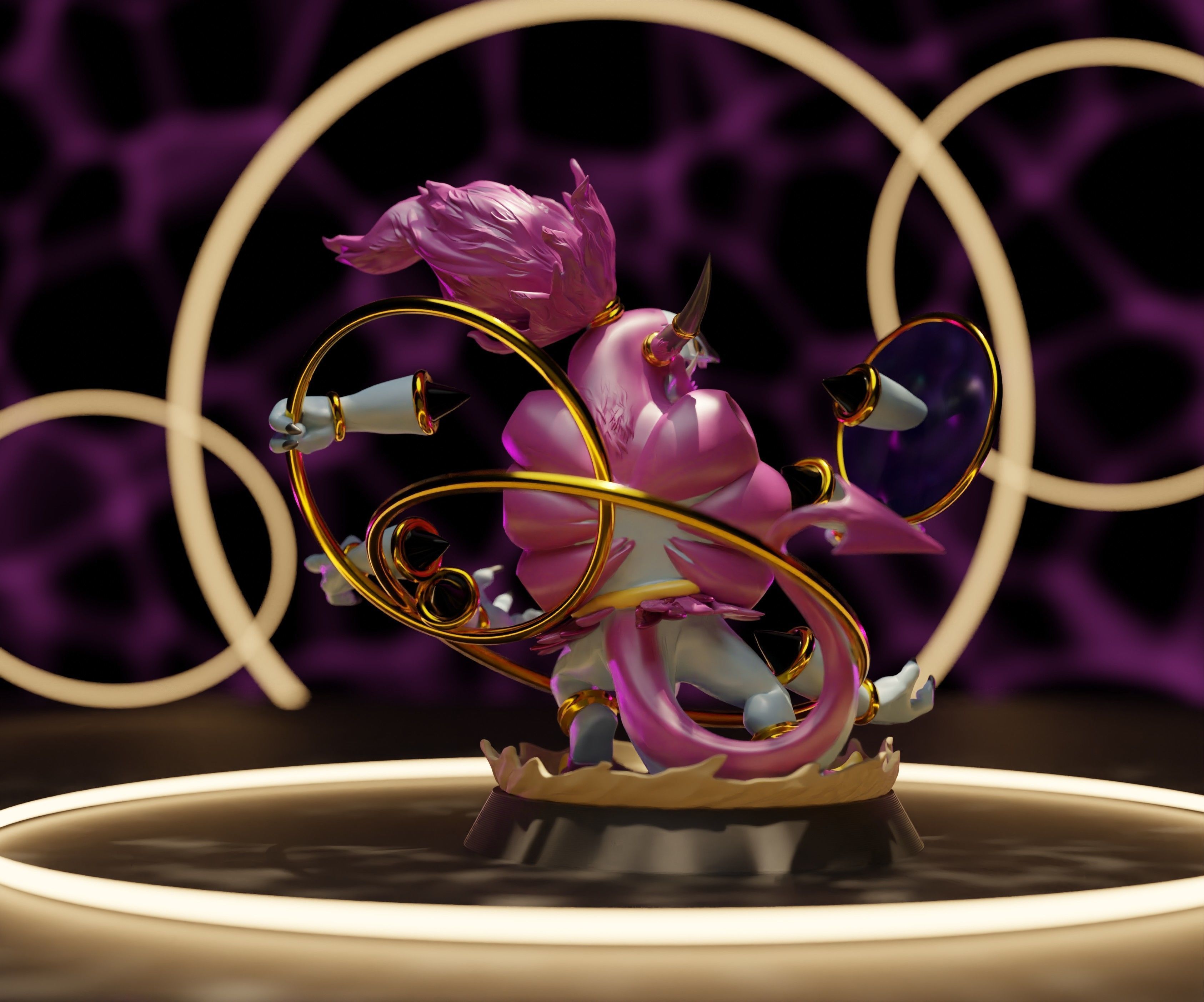 HOOPA UNBOUND - 3D PRINTABLE POKEMON with cuts and as a whole 3D print model_7