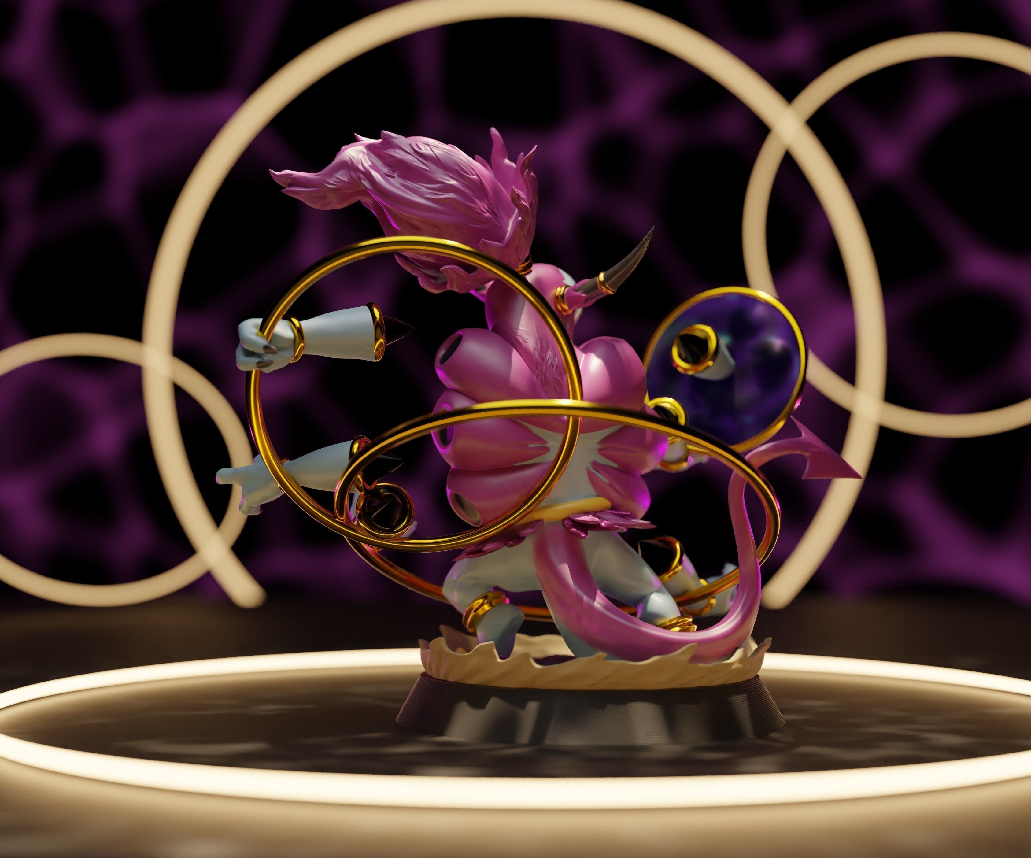 HOOPA UNBOUND - 3D PRINTABLE POKEMON with cuts and as a whole 3D print model_5