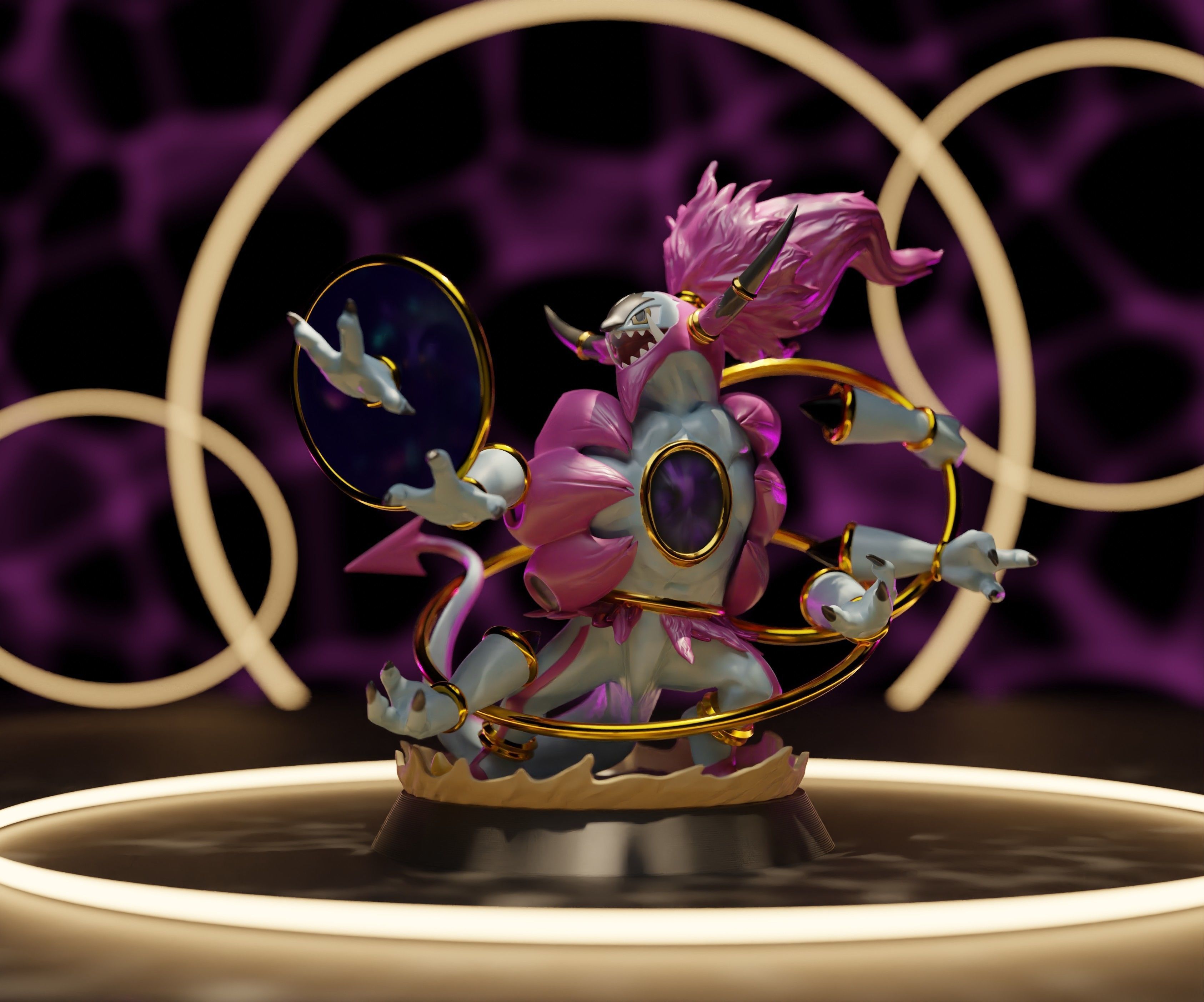 HOOPA UNBOUND - 3D PRINTABLE POKEMON with cuts and as a whole 3D print model_17