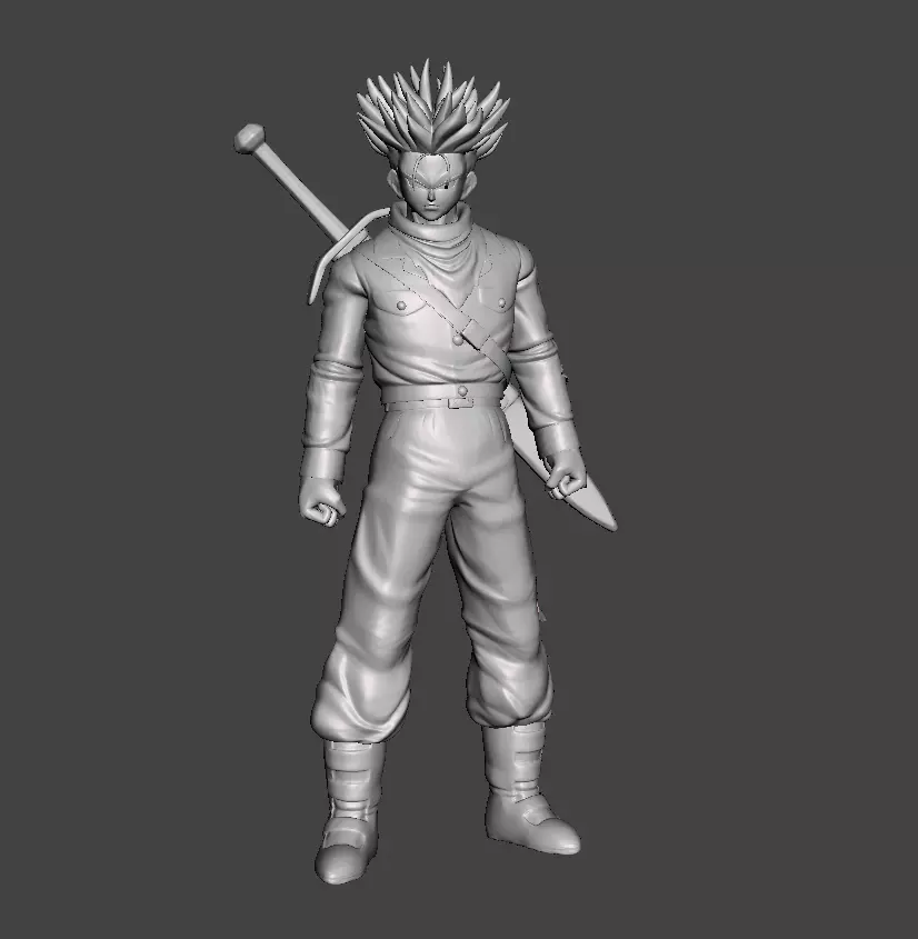 Trunks SSJ Dragon Ball Super 3D Model 3D print model_0