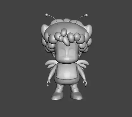 Gatchan 3D Model girl with wings 3D print model