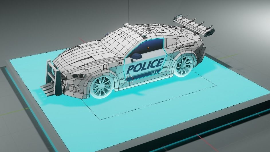 Low poly cars package Low-poly 3D model_10