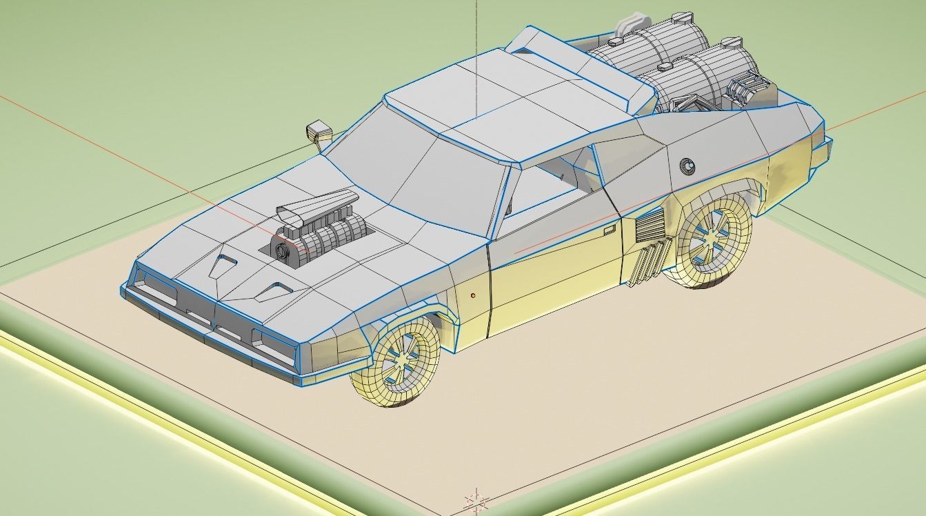 Low poly cars package Low-poly 3D model_19