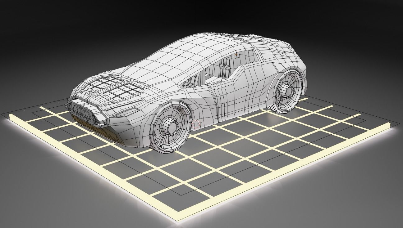 Low poly cars package Low-poly 3D model_7