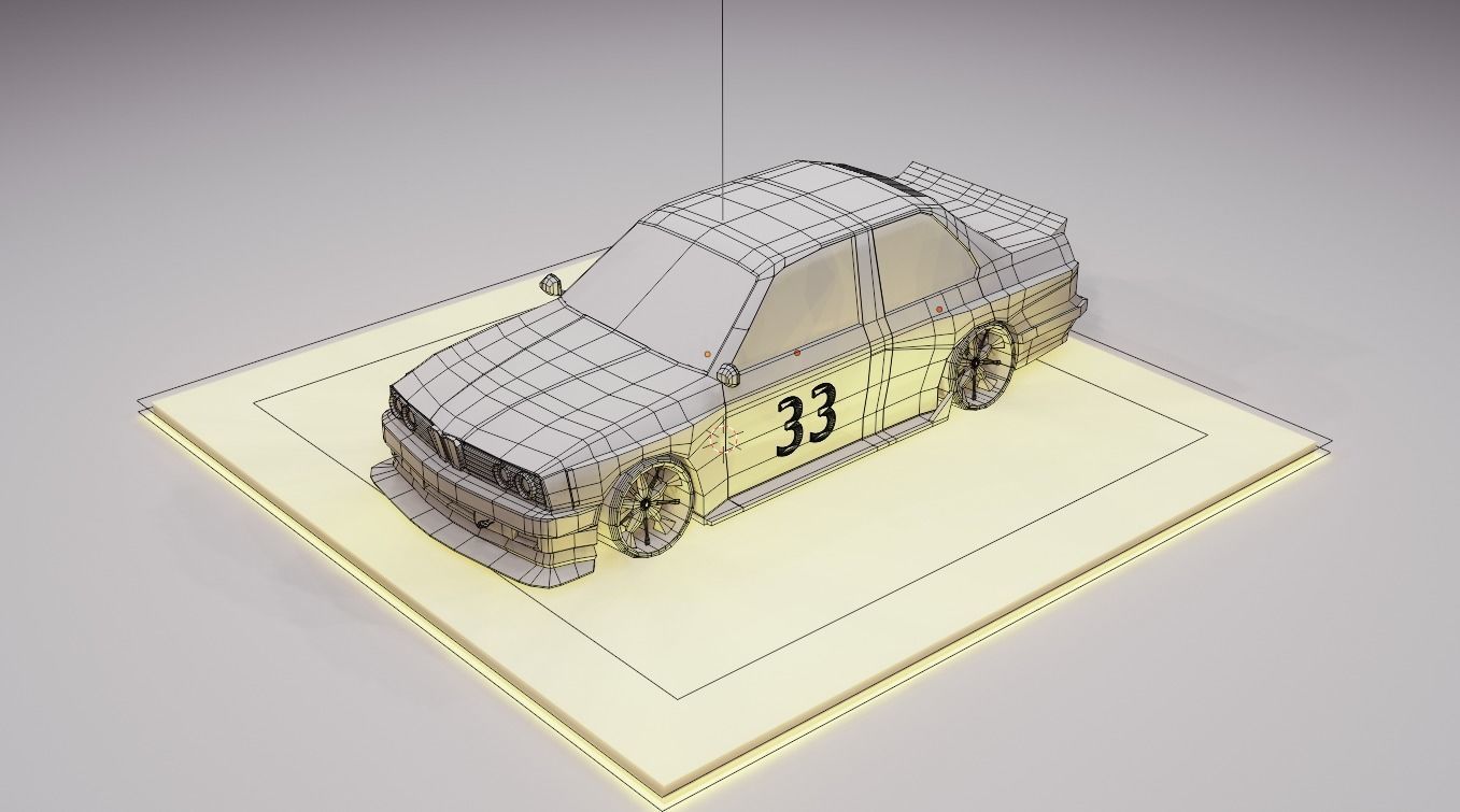 Low poly cars package Low-poly 3D model_3