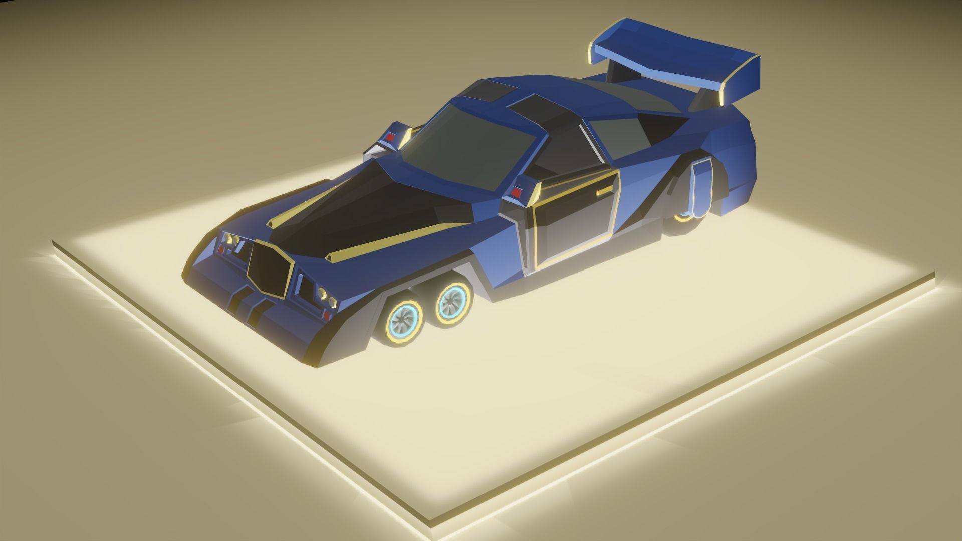 Low poly cars package Low-poly 3D model_9