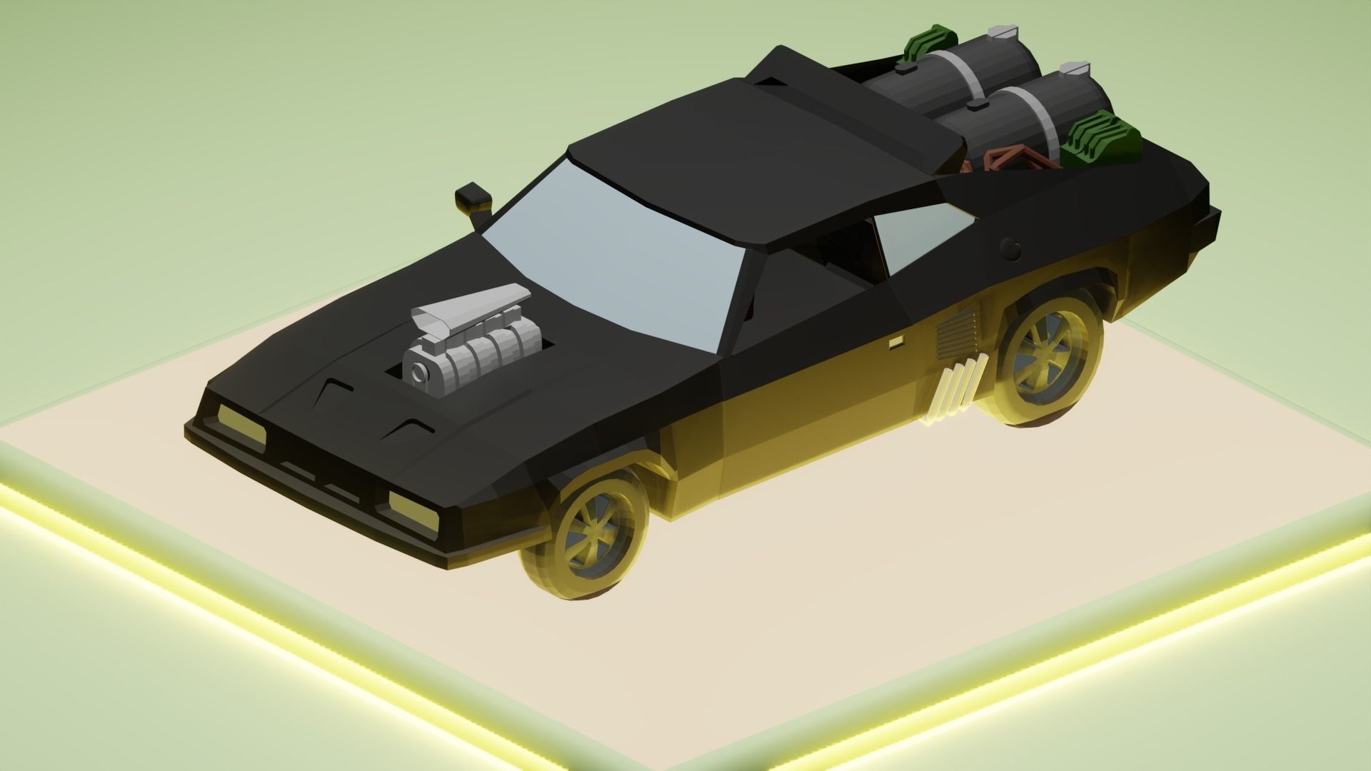 Low poly cars package Low-poly 3D model_18