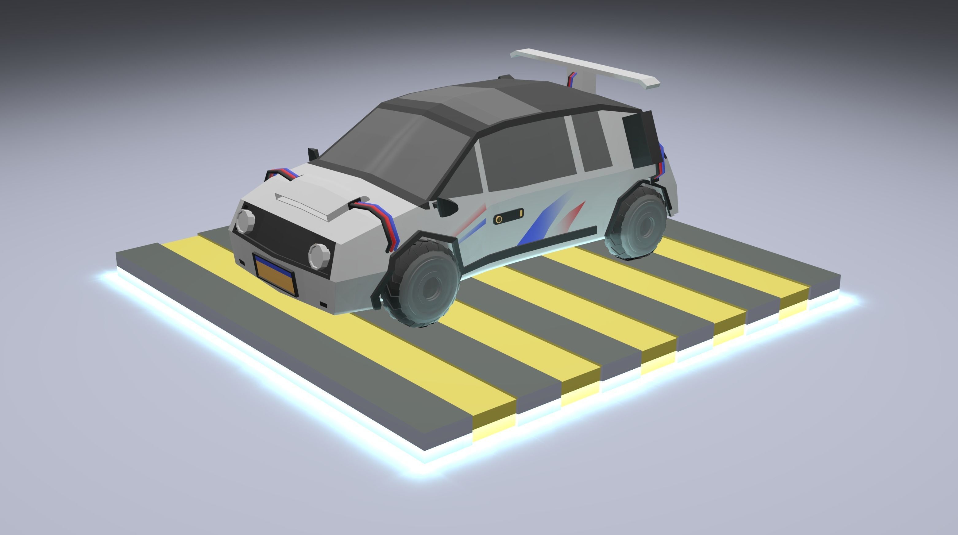 Low poly cars package Low-poly 3D model_5