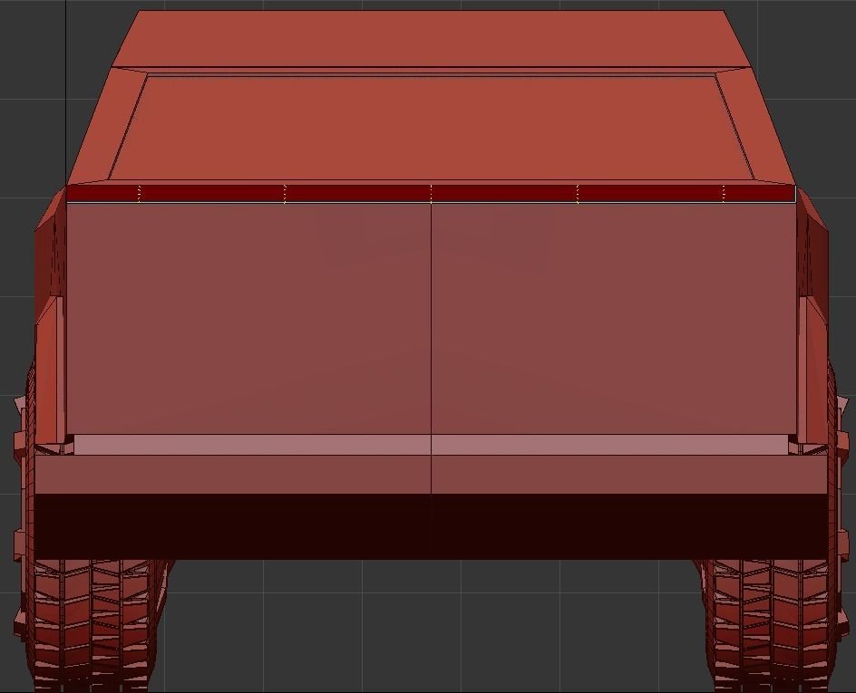 cybertruck low poly futuristic vehicle 3D model_7