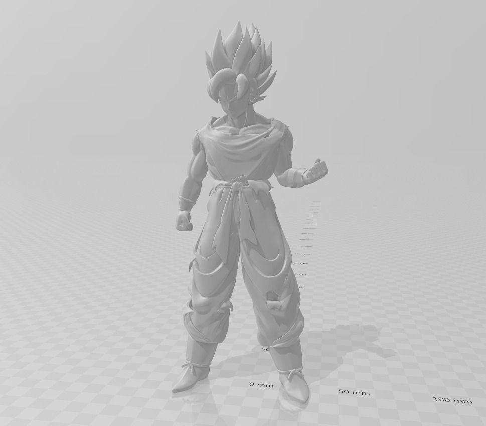 Goku Battle Damage 3d model 3D print model_1