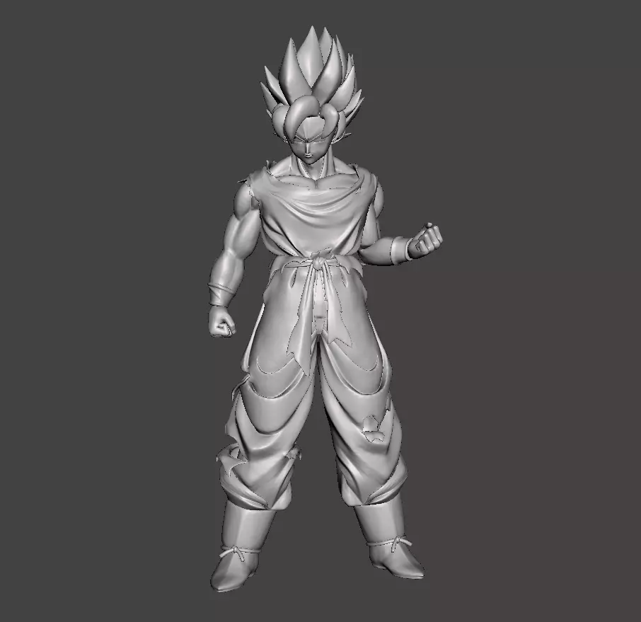 Goku Battle Damage 3d model 3D print model_0