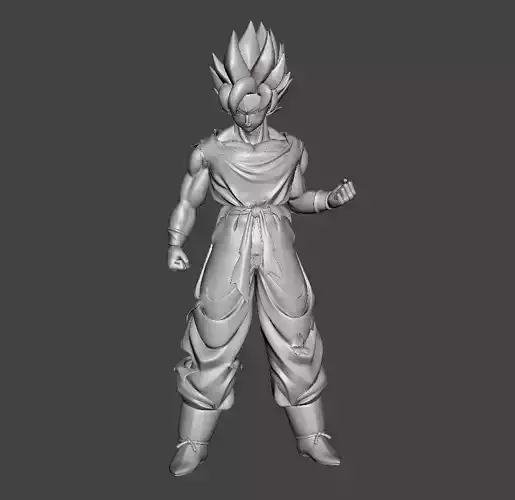 Goku Battle Damage 3d model