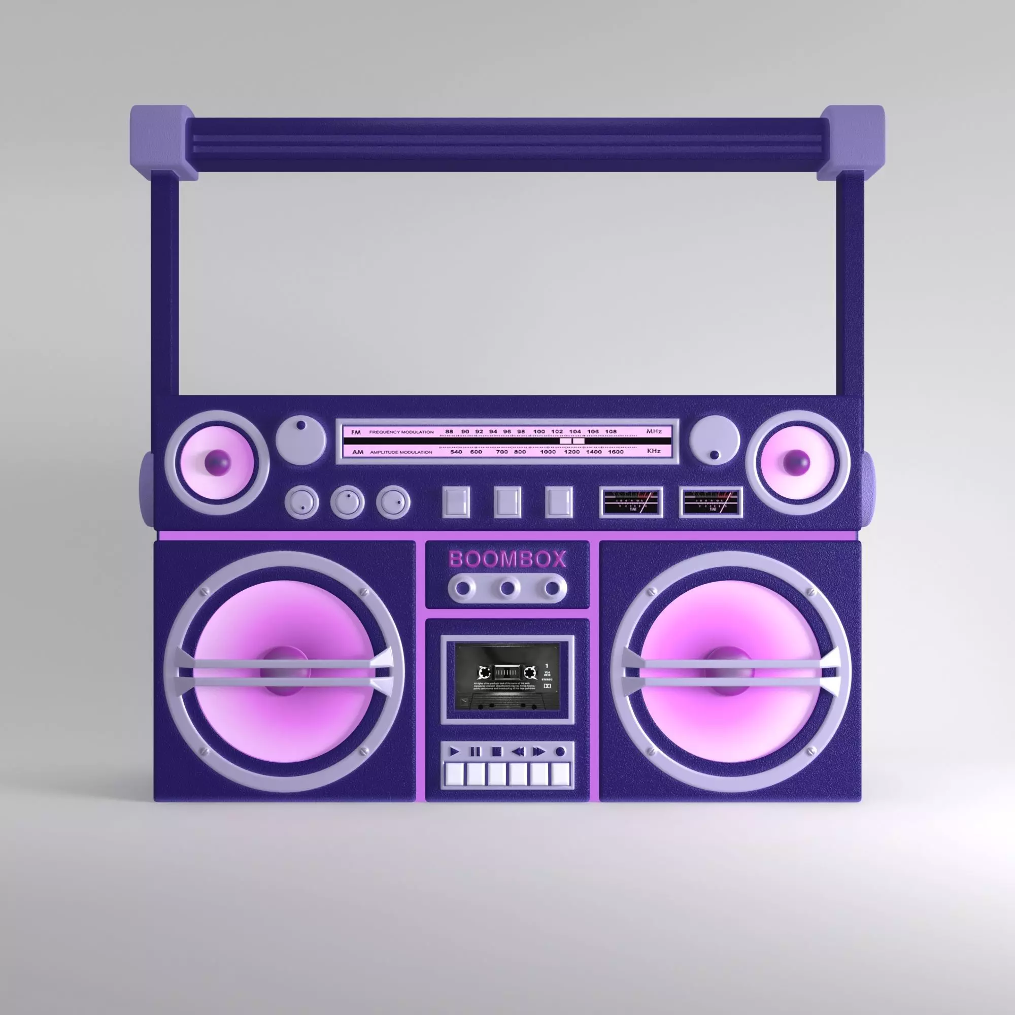 DJ BoomBox Low-poly 3D model