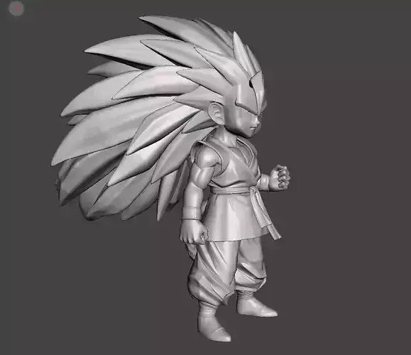 Goku Super Saiyan 3 Dragon Ball GT 3D Model