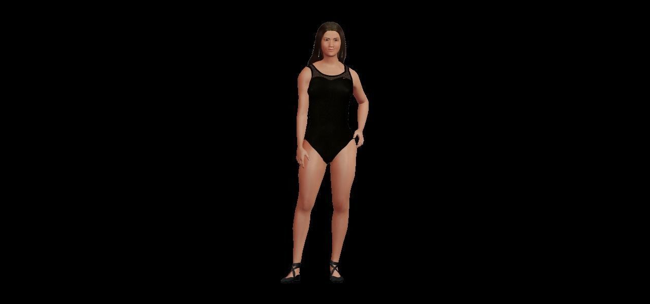 Female Character 2 3D model_5