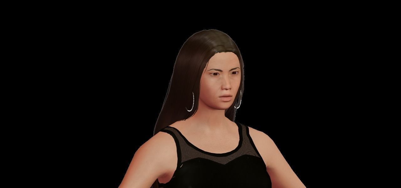 Female Character 2 3D model_2