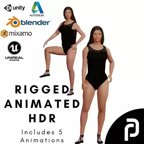 Female Character 2 3D model Female Character 2 3D model