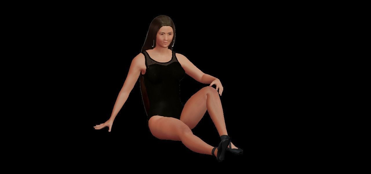 Female Character 2 3D model_6