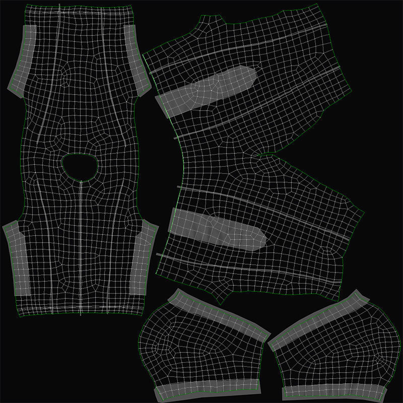 Sci Fi Astronaut Suit Black Rigged 3D model_20