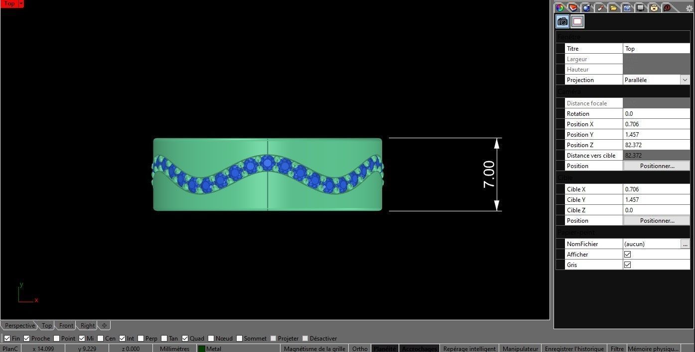 Women Wavy setting eternity ring 3D print model_6