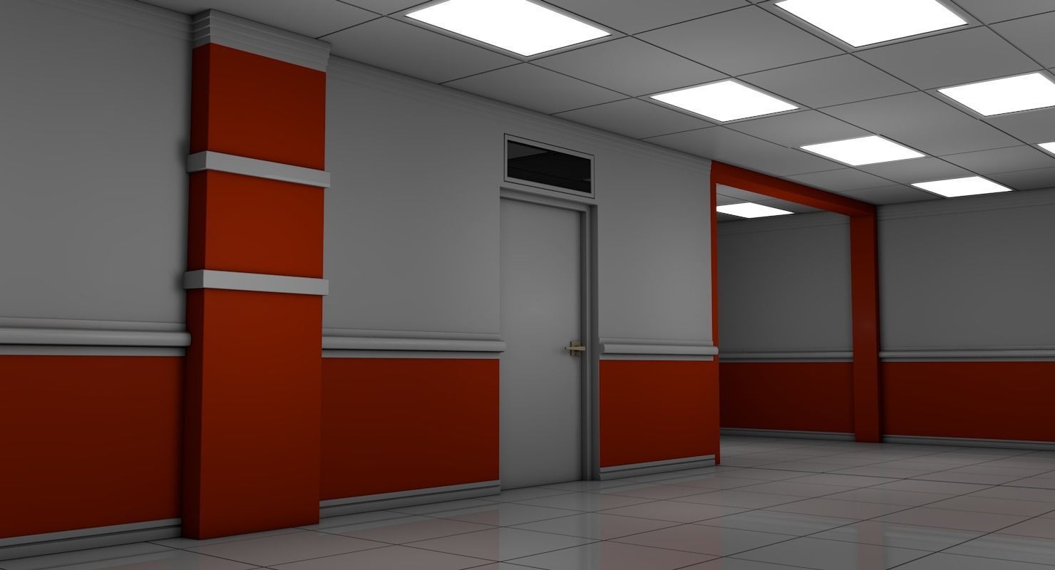 Apartment Hallway  3D model_4