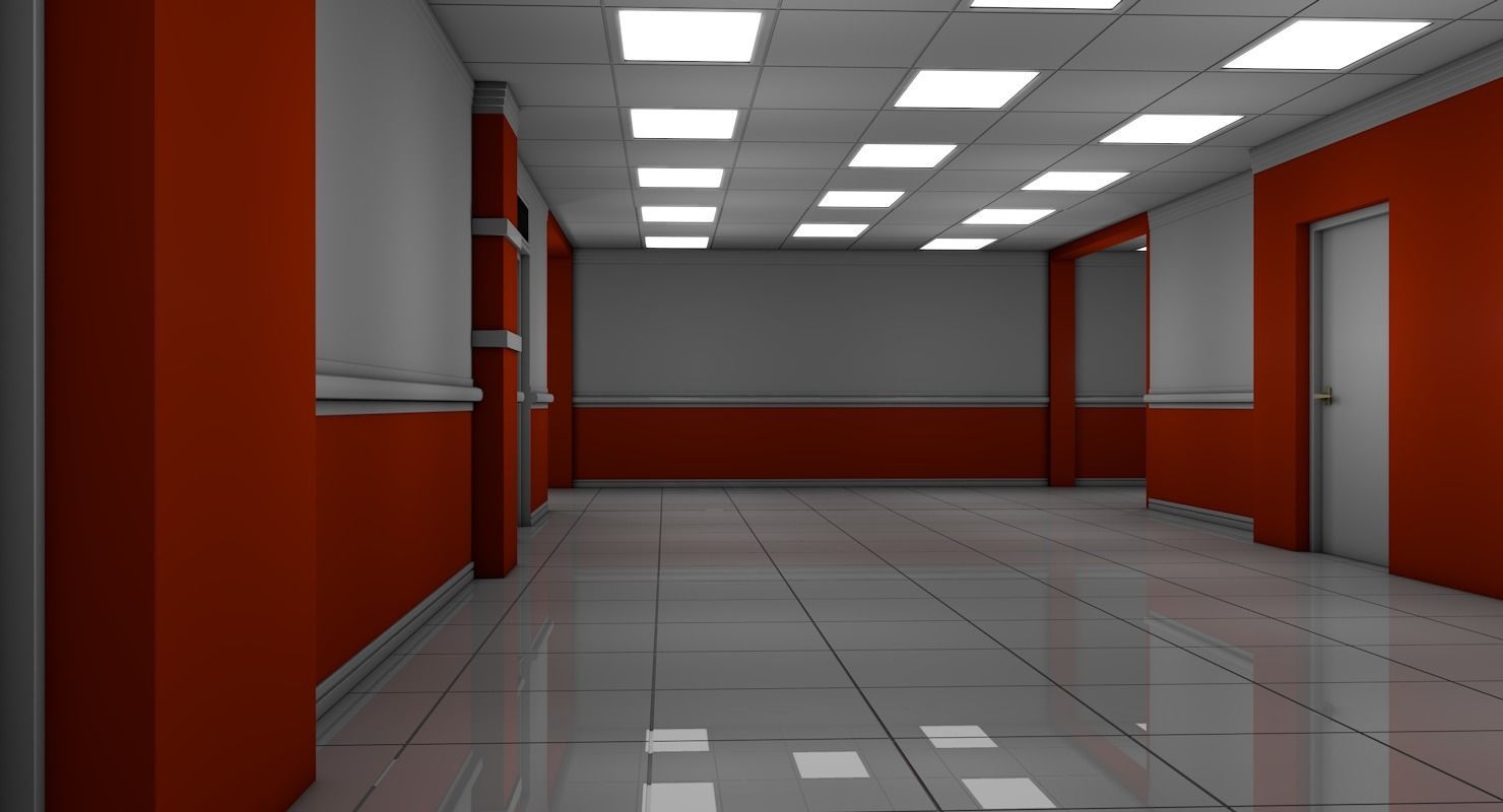 Apartment Hallway  3D model_3