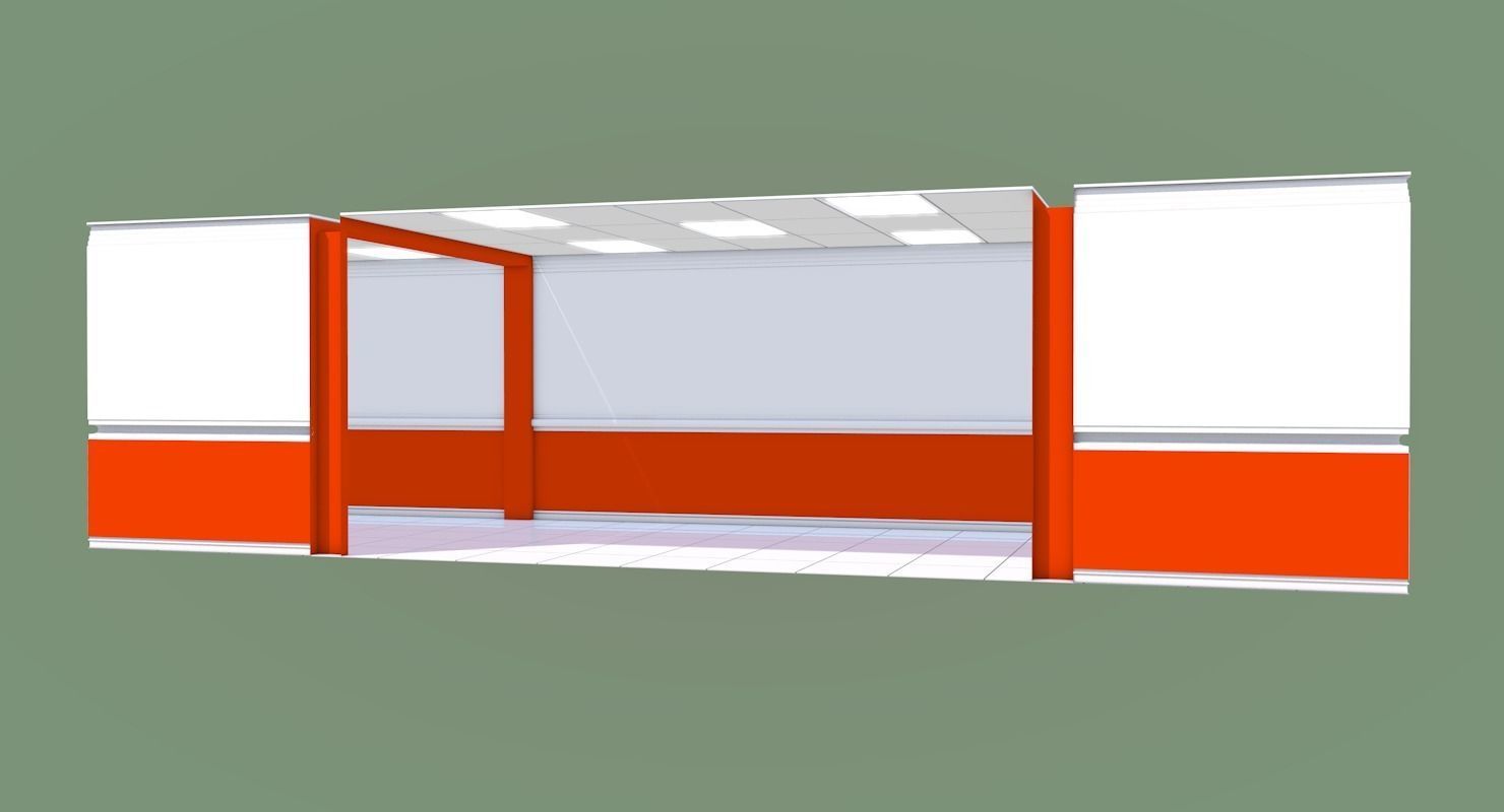 Apartment Hallway  3D model_7