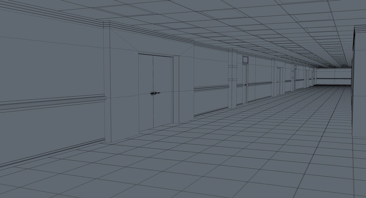 Apartment Hallway  3D model_10