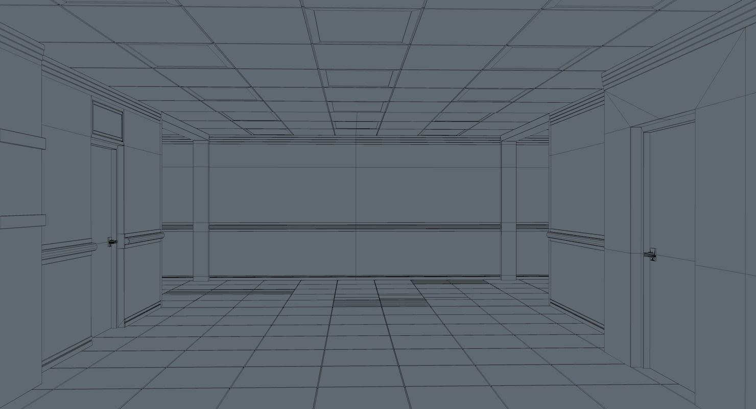 Apartment Hallway  3D model_12