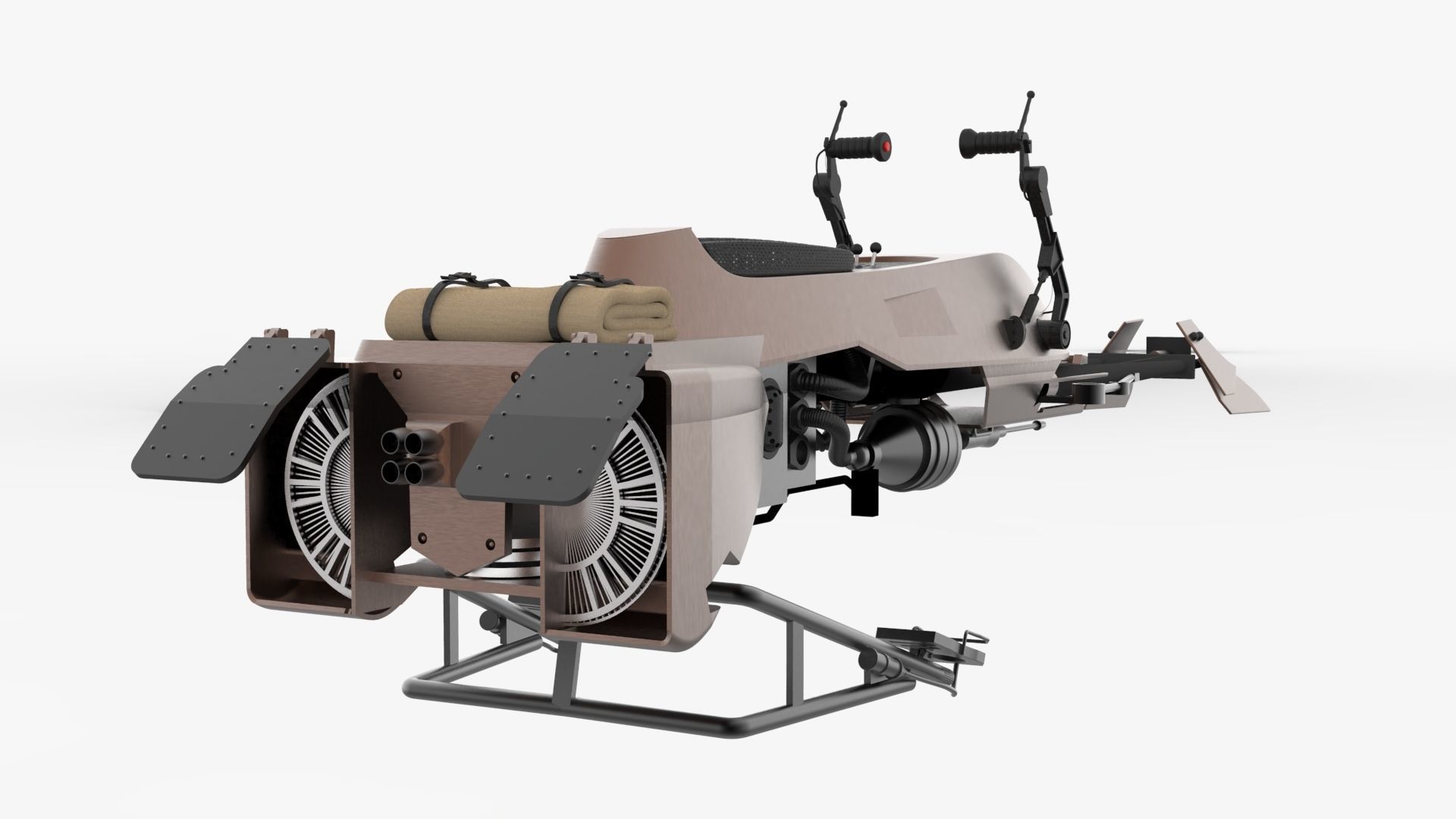 Imperial Speeder Bike from Star Wars 3D model_2