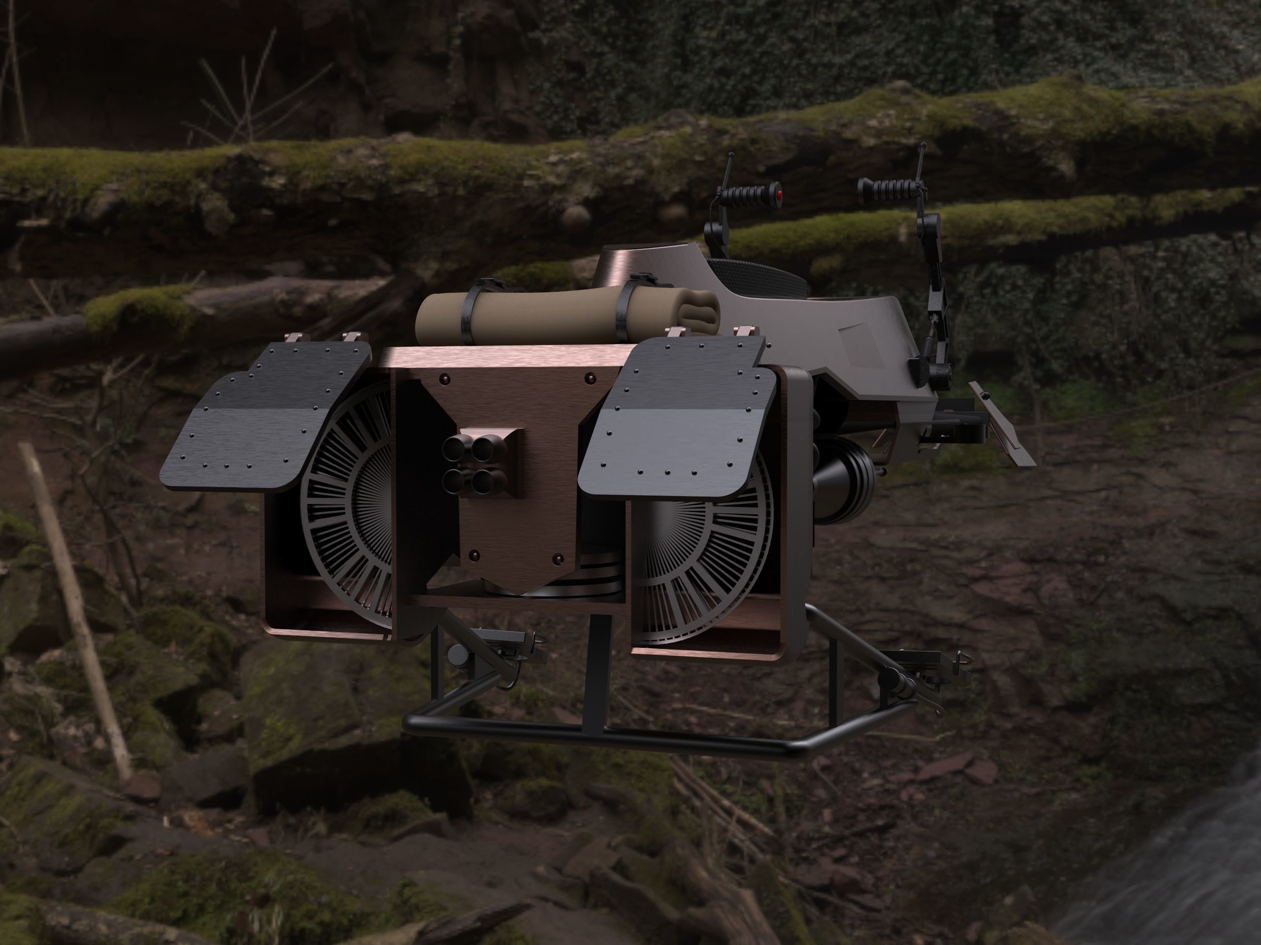 Imperial Speeder Bike from Star Wars 3D model_5