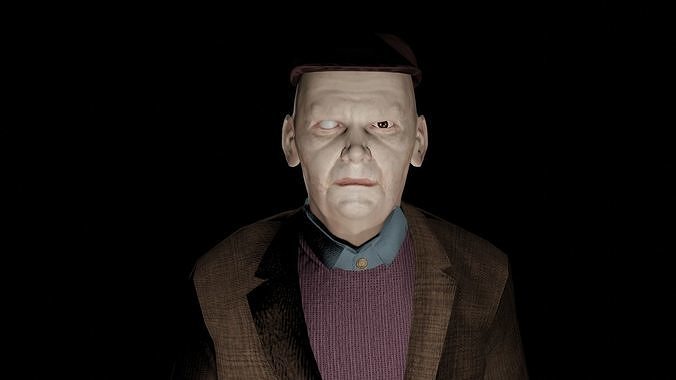 Old Man  game ready 3D model