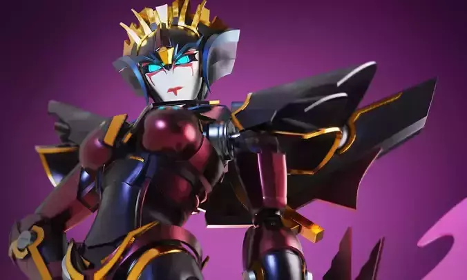  Windblade Transformers Prime Character Rig Low-poly 3D model